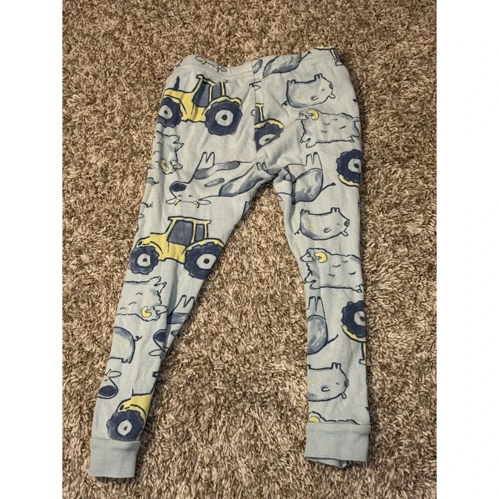 Carter’s Toddler Pajama Pants Farm Animals Tractor Print Blue Size 3T